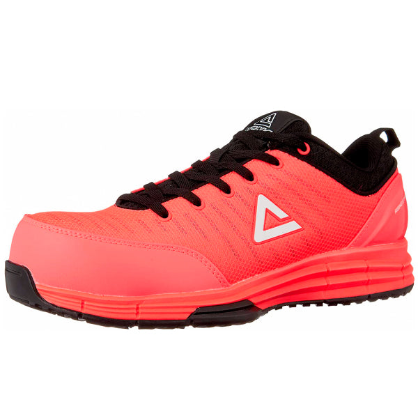 PEAK SAFETY セーフティシューズ WOK-4505 ホワイト・ローズピンク 安全靴 ピーク おしゃれ かっこいい 作業靴 スニーカー 樹脂先芯 耐油 耐滑 ローカット