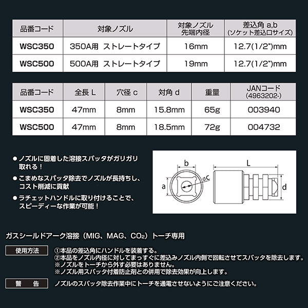 ロブテックス WSC350 溶接ノズルクルーナー エビ LOBSTER ロブスター エビ印工具 LOBTEX 溶接 ノズル 掃除 スパッタ