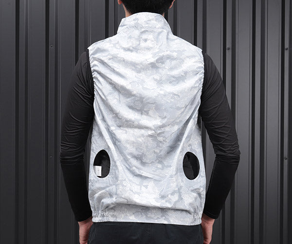 ジーベック 空調服 TM 高密度ポリエステルタフタ製 空調服ベスト M XE98010-222-M XEBEC 熱中症対策 作業服 夏 クール 屋外 冷却