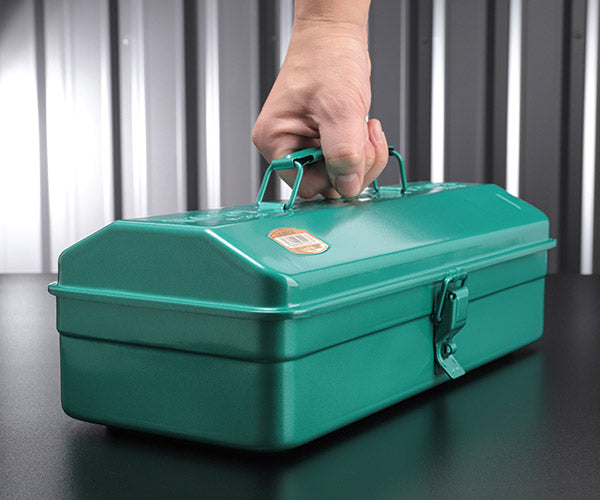 TRUSCO Y-350-GN 山型工具箱 グリーン 緑 373×164×124mm トラスコ