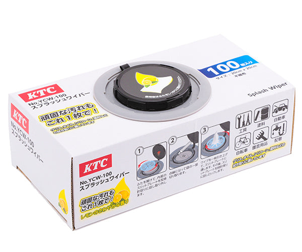 KTC スプラッシュワイパー 洗浄シート 100枚入 YCW-100 油 グリス 汚泥 シリコンコーキング材 塗装 あらゆる汚れに