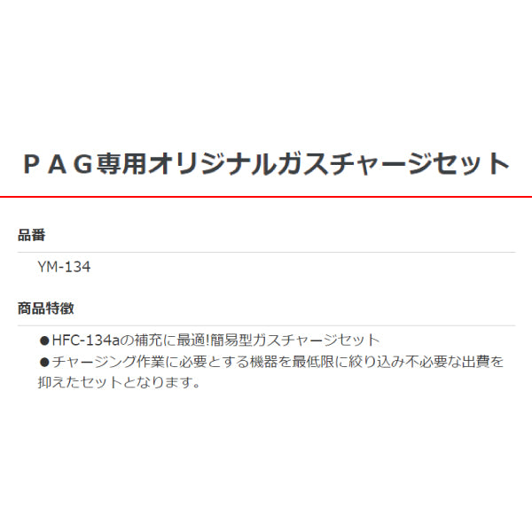 DENGEN デンゲン PAG専用オリジナルガスチャージセット YM-134