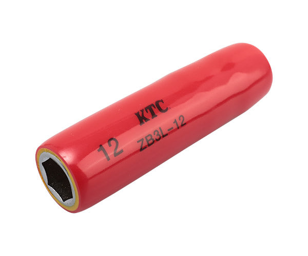KTC 9.5sq. 絶縁ディープソケット 12mm ハイブリッド車用工具 ZB3L-12