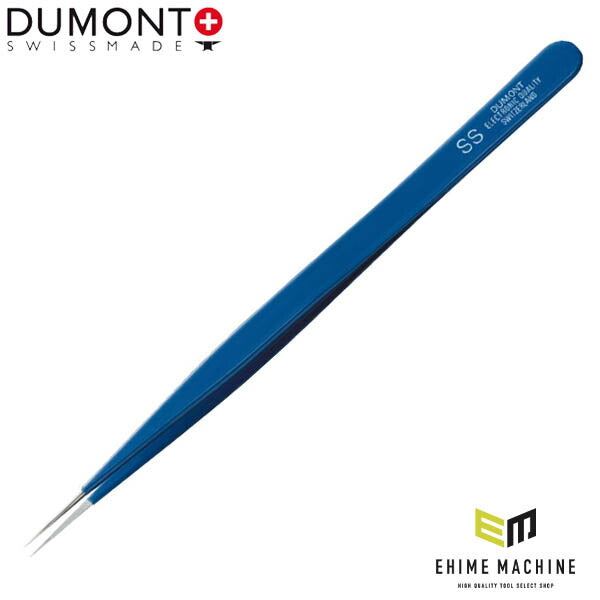 日本正規品 デュモン ピンセット NO.SS140 ブルー･イノックス (0302-SS140-CO)(7640126717135) DUMONT