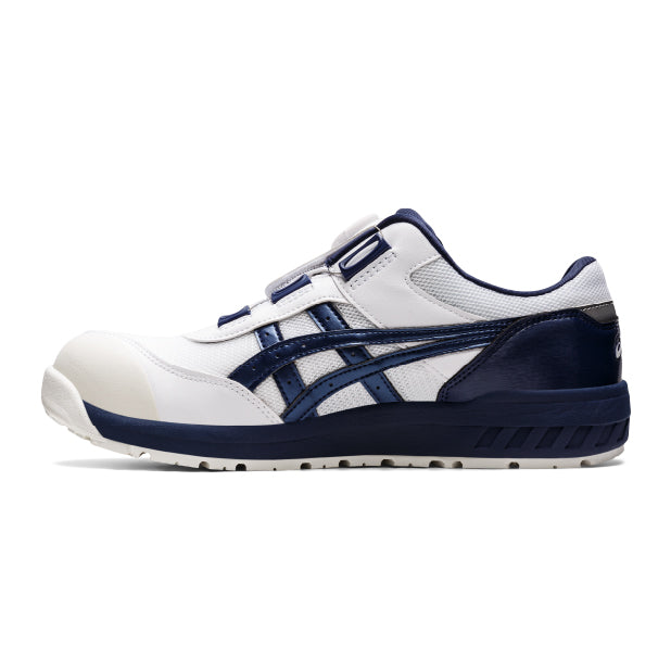 アシックス 安全靴 ウィンジョブ CP209 BOA ホワイト／ピーコート (1271a029.102) ローカット メッシュ ASICS おしゃれ かっこいい 作業靴 スニーカー