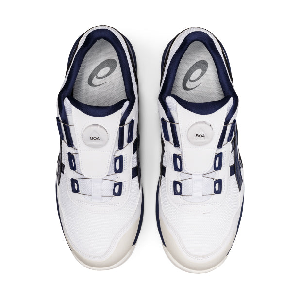 アシックス 安全靴 ウィンジョブ CP209 BOA ホワイト／ピーコート (1271a029.102) ローカット メッシュ ASICS おしゃれ かっこいい 作業靴 スニーカー