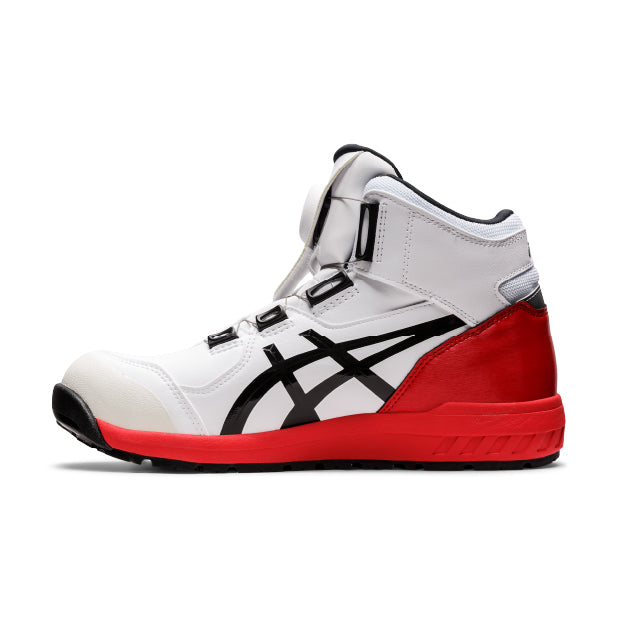 アシックス 安全靴 ウィンジョブ CP304 BOA ホワイト×ブラック (1271A030.100) 3E ハイカット 人工皮革 JSAA A種 22.5cm～30.0cm ASICS