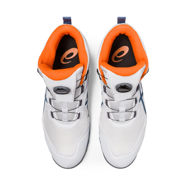 アシックス 安全靴 ウィンジョブ CP214 TS BOA グラシアグレー×グランドシャーク (1271A056.020) ASICS ハイカット 24.5cm～30.0cm 2E相当 薄底 メッシュ