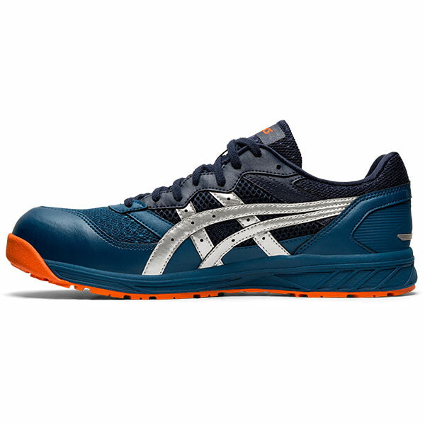 アシックス 安全靴 ウィンジョブ CP210 マコブルー×シルバー (1273a006.400) ASICS ローカット 紐タイプ メッシュ 作業靴 スニーカー