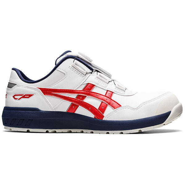 ASICS 安全靴 BOAシステム ホワイト/レッド　25cm アシックス 安全靴 1273a029.100 ウィンジョブ CP306 BOAホワイト