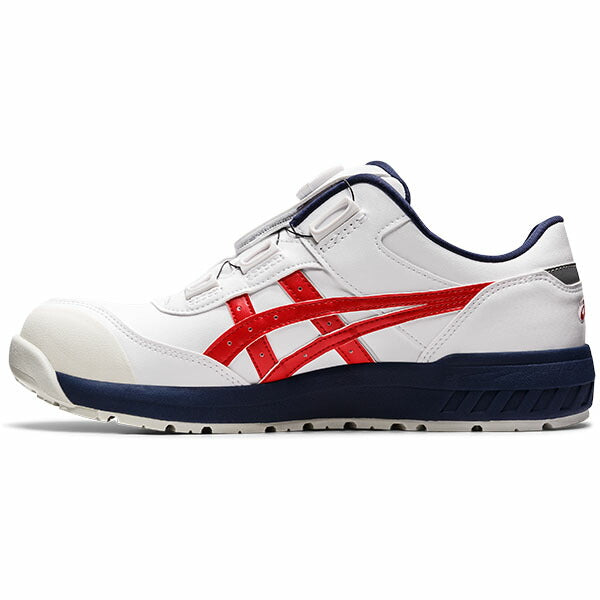 アシックス 安全靴 ウィンジョブ CP306 BOAホワイト／クラシックレッド