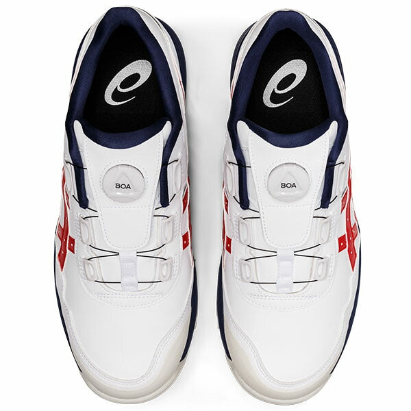 アシックス 安全靴 ウィンジョブ CP306 BOAホワイト／クラシックレッド