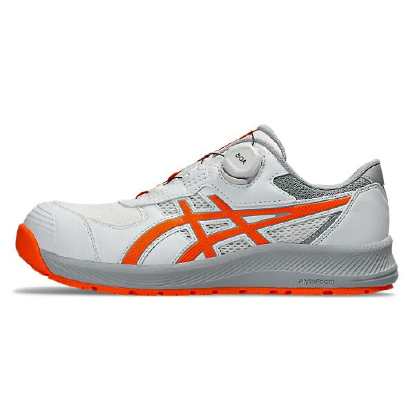 アシックス 安全靴 ウィンジョブ CP219 BOA ホワイト×ショッキングオレンジ 2E相当 ローカット ダイヤル式 JSAA A種 (1273A092.100) ASICS