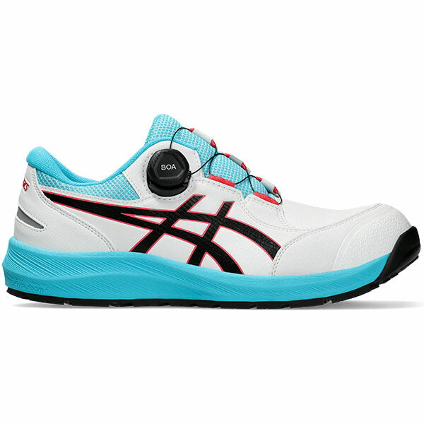 [24AW 新作] アシックス 安全靴 1273A095.100 ウィンジョブ CP309 BOA ホワイト×ブラック ASICS ローカット 人工皮革 作業靴 スニーカー