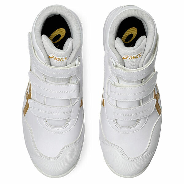 アシックス 安全靴 ウィンジョブ CP312 ホワイト×ピュアゴールド 3E