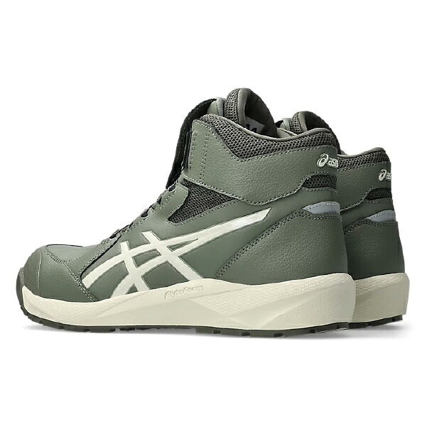 アシックス 安全靴 ウィンジョブ CP314 BOA ライケングリーン×バーチ 3E相当 ハイカット ダイヤル式 JSAA A種 22.5～30.0cm (1273A124.300) ASICS