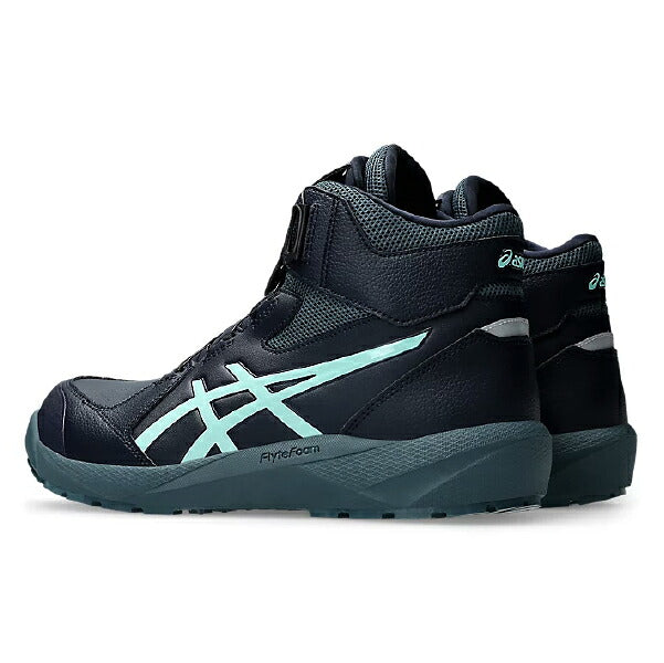 [26AW限定品] アシックス 安全靴 ウィンジョブ CP314 BOA LC ミッドナイト×イルミネイトミント 3E相当 ハイカット ダイヤル式 JSAA A種 (1273A177.400) ASICS