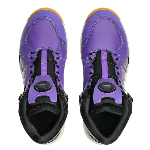 [26AW限定品] アシックス 安全靴 ウィンジョブ CP314 BOA LC ラジアントアメジスト×ブラック 3E相当 ハイカット ダイヤル式 JSAA A種 (1273A177.500) ASICS
