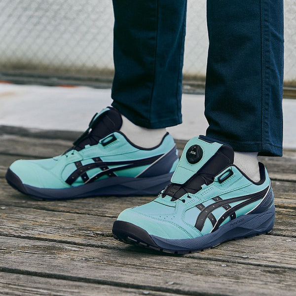 [26AW限定品] アシックス 安全靴 ウィンジョブ CP316 BOA LC イルミネイトミント×ローインディゴ 3E相当 ローカット ダイヤル式 JSAA A種 (1273A178.400) ASICS