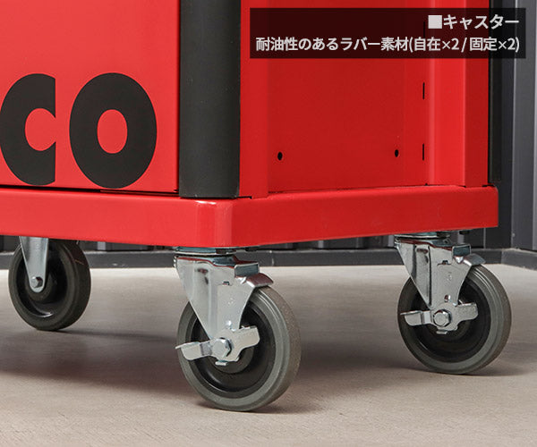 [メーカー直送業者便]日本正規品 バーコ スチール製ワゴン ツールストレージエントリー レッド 5段 (1472K5RED)(7314150349562) BAHCO