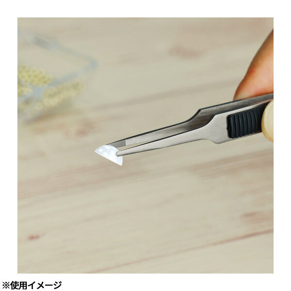 アネックス ラバーグリップ付ステンレスピンセット はじピン 先丸型120mm ラバーグリップ (211-H)(4962485096069) ANEX