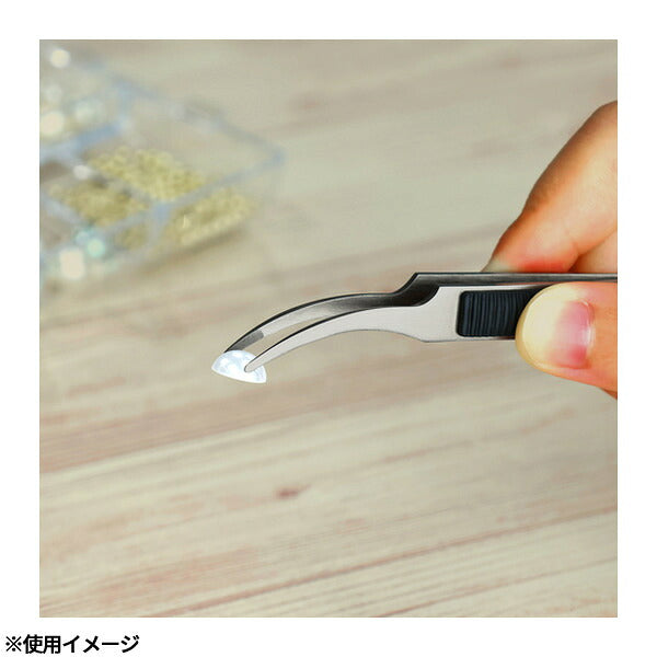 アネックス ラバーグリップ付ステンレスピンセット はじピン 先丸鷲型120mm ラバーグリップ (217-H)(4962485096076) ANEX