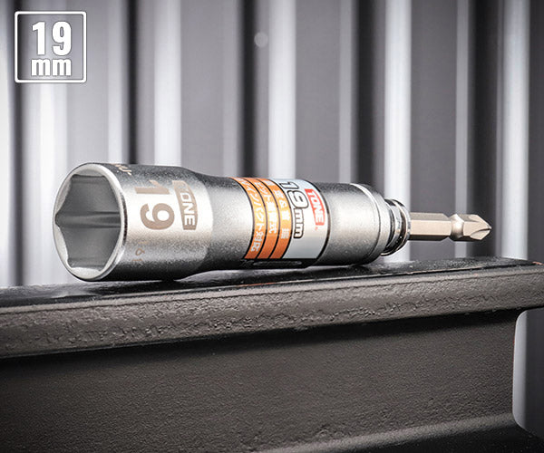 TONE ソケットビット(電動工具用) 差替式ユニバーサルビットソケット(ロックタイプ) 対辺寸法19mm (2BNU-19)(4953488300482) トネ