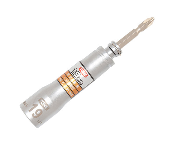 TONE ソケットビット(電動工具用) 差替式ユニバーサルビットソケット(ロックタイプ) 対辺寸法19mm (2BNU-19)(4953488300482) トネ