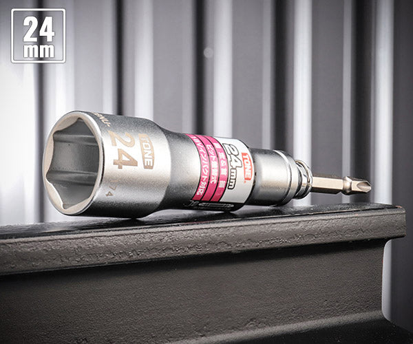 TONE ソケットビット(電動工具用) 差替式ユニバーサルビットソケット(ロックタイプ) 対辺寸法24mm (2BNU-24)(4953488300505) トネ