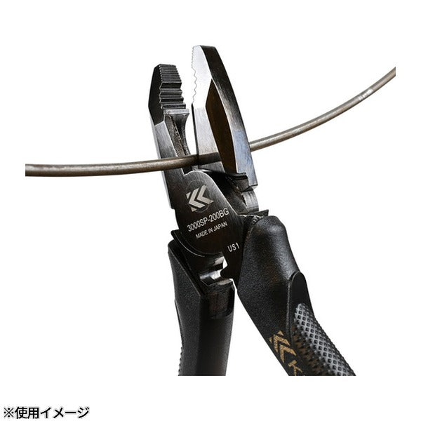 フジ矢 テコペン偏芯パワーペンチ 黒金 200mm (3000SP-200BG)(4952520030646) FUJIYA 工具