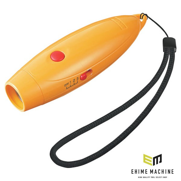 ユニット 合図用 電子ホイッスル イエロー 約100dB 3種音 ストラップ付 (377-99)(4571181563319) UNIT