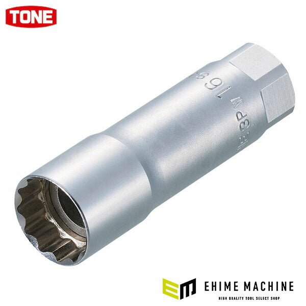 TONE プラグソケット 12角 マグネット付 自動車整備用 差込角9.5mm 対辺16.0mm (3PW-16S) (4953488409598)
