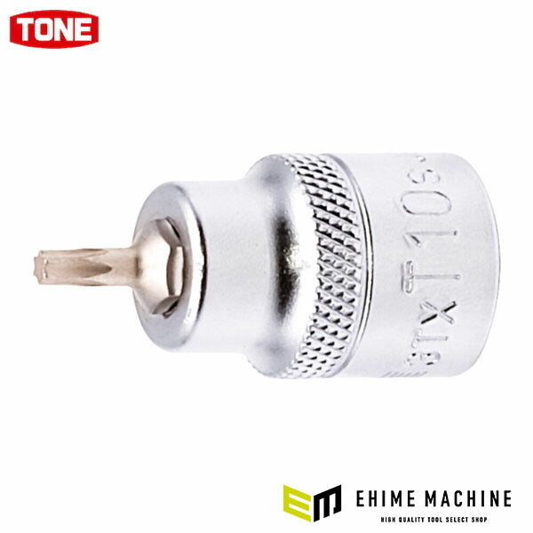 TONE ショートトルクスソケット 強力タイプ T10 差込角9.5mm 全長34mm (3TX-T10S) (4953488476729)