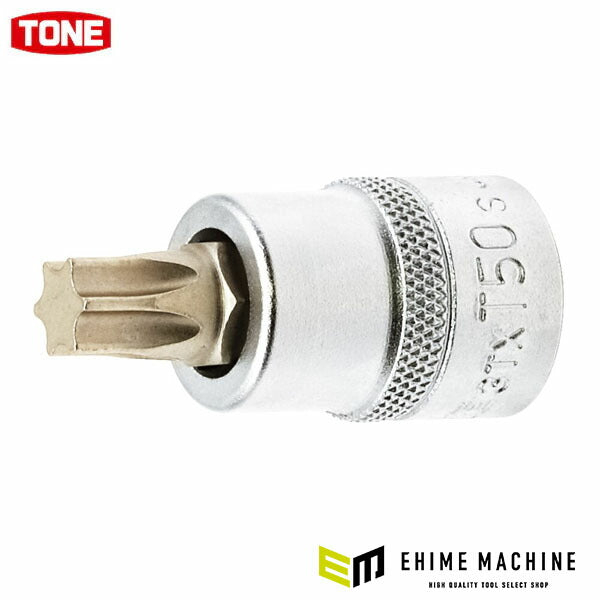 TONE ショートトルクスソケット 強力タイプ T50 差込角9.5mm 日本製 (3TX-T50S)(4953488476804) トネ