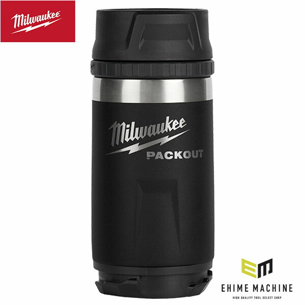 日本正規品 ミルウォーキー PACKOUT 真空マグフタ付きボトル ブラック XS 355mL 保温保冷 18/8ステンレス パックアウトシステム連結対応 食洗器対応 (48-22-8391BX) (4573592056695) Milwaukee