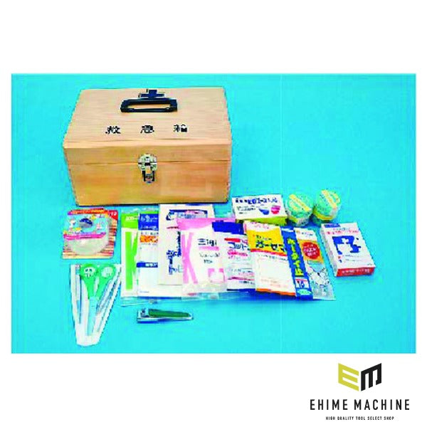 つくし工房 救急箱 はさみ・包帯・綿棒他セット 医薬品無し 現場・事務所用 日本製 (8201-A)(4580284646232)