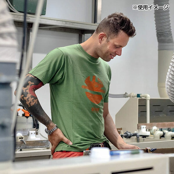 日本正規品 ディーケ Tシャツ タイディ イエローオーカー M 92131/700-M (8052747529018) DIKE イタリア製の絶妙な色合い