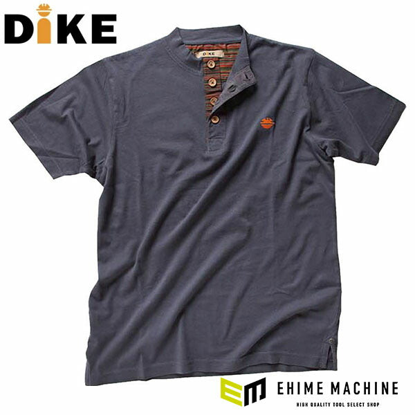 日本正規品 ディーケ Tシャツ テスト ダストネイビー L 92135/800-L (8058258786032) DIKE イタリア製の絶妙な色合い