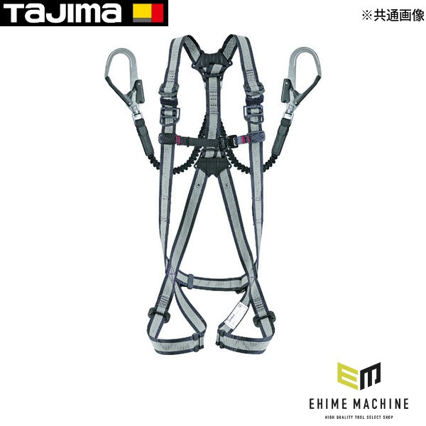 タジマ ハーネスGS 蛇腹 ダブルL2セット ライン白 Mサイズ (A1GSMJR-WL2WH)(4975364262417) TAJIMA TJMデザイン