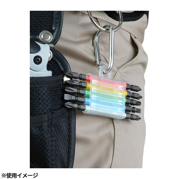 アネックス 5本組ビットホルダー クリアホワイト ビット収納 (ABHB-5CW)(4962485273576) ANEX