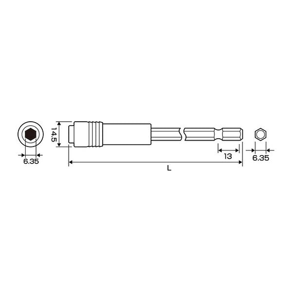 アネックス エクステンションホルダー300mm ビット延長 (AEH-300)(4962485273095) ANEX