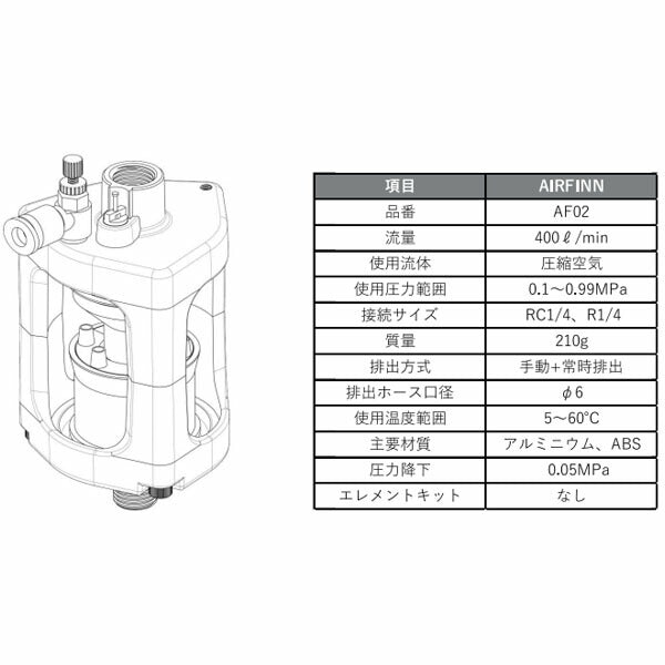 テスロン ハンディタイプ サイクロン式エレメントレスエアー