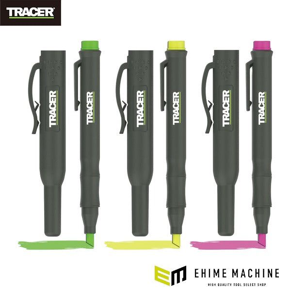 日本正規品 トレイサー 蛍光マーカー 3色3本セット チゼルチップ 1mm/5mm 蛍光ペン 現場用 (AFH-MK3-PF)(5060668274569) TRACER