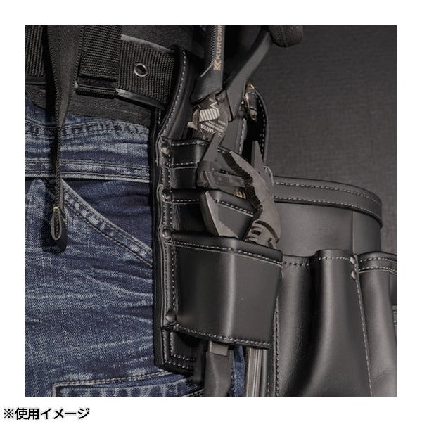 フジ矢 ホルダー3段(黒金)LIGHT PU LEASER SERIES (AH-63BG)(4952520414361) FUJIYA 工具