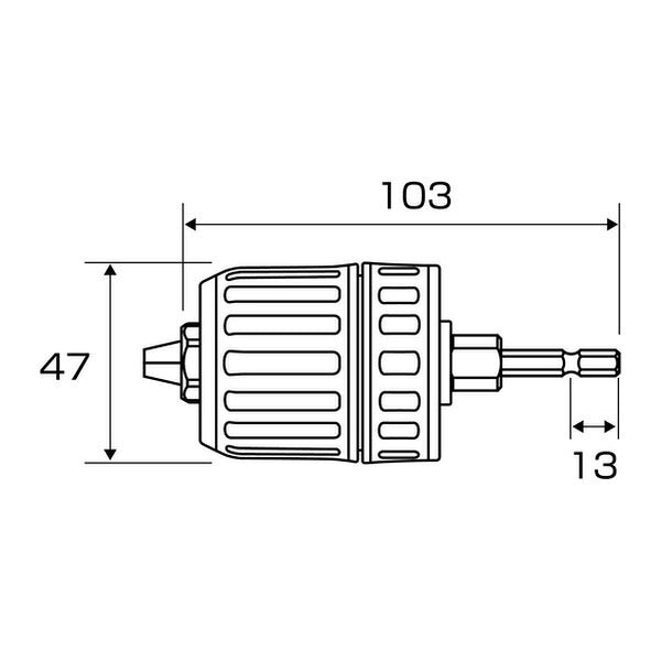 アネックス インパクト対応 ドリルチャック 1.0～10mm 丸軸ドリル対応 (AKL-190)(4962485273224) ANEX