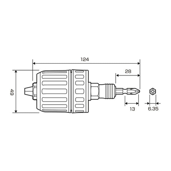 アネックス ビット交換式 ラバードリルチャック 1.5～13mm 丸軸ドリル対応 (AKL-195E)(4962485273255) ANEX