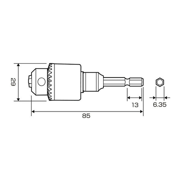 アネックス ドリルチャック 0.8～6.5mm 丸軸ドリル対応 (AKL-230)(4962485273835) ANEX