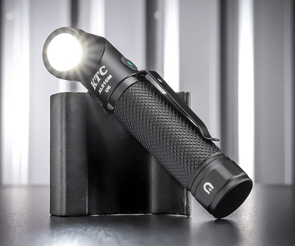 [26AW新商品] KTC 充電式LEDフレキシブルライト 700lm 80g 首振り90度 ペンライト ヘッドライト 帽子に付く マグネット付 IP65 USB充電 (AL816M)(4989433778617) 京都機械工具