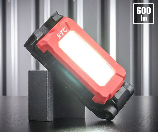 KTC 充電式LED折りたたみライト 600lm／IP65／マグネット＆フック付き (AL818)(4989433778136) 京都機械工具