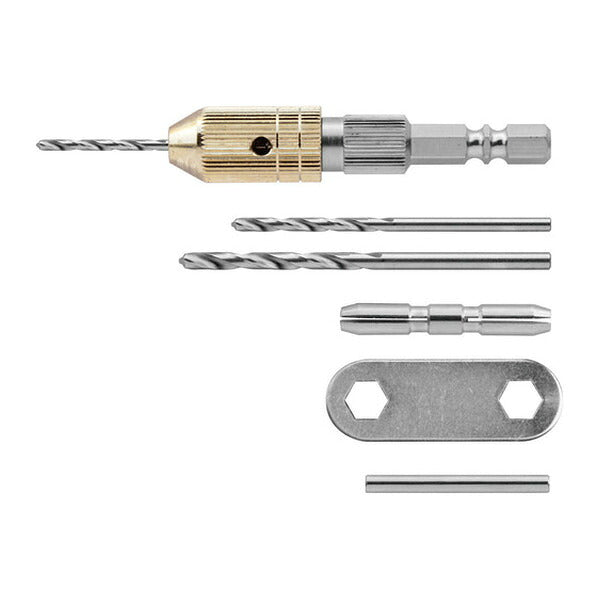 アネックス 電動用精密ドリルチャック(ドリル付) 0.1～3.2mm 丸軸ドリル対応 (99)(4962485221614) ANEX
